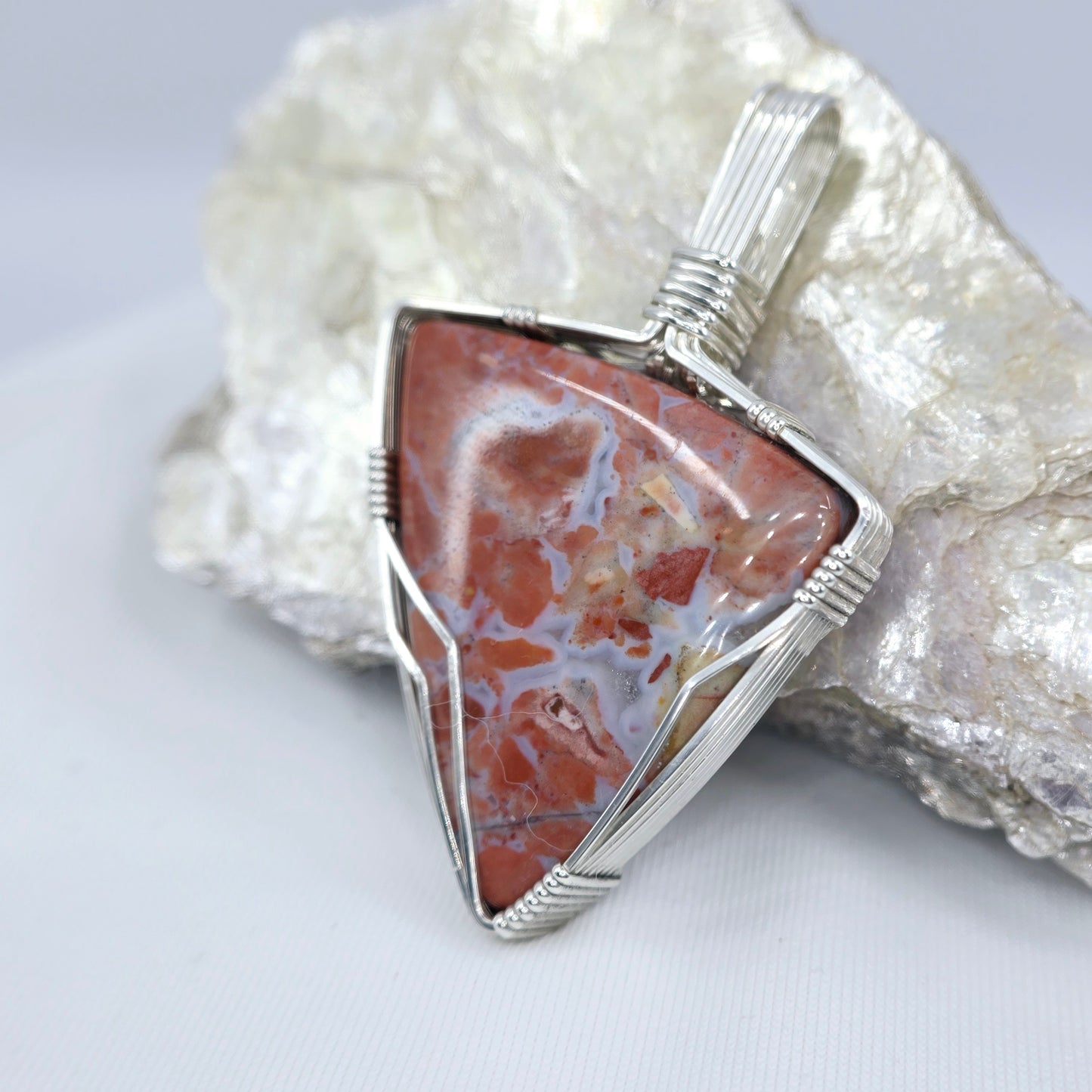 Flint Ridge Pendant Wrapped In Sterling Silver